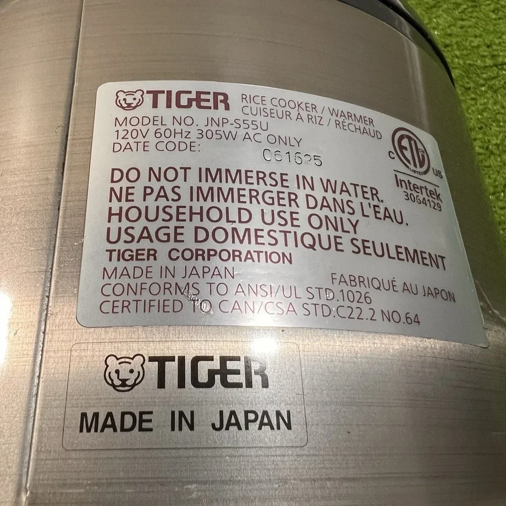Japanese Rice Maker JNP-S55U 3 Cup Capacity Tiger Rice Cooker Measure Cup MINT